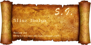 Slisz Ibolya névjegykártya