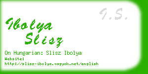 ibolya slisz business card